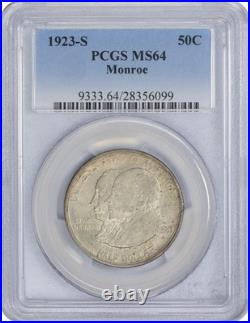 1923-S Monroe Commemorative Silver Half MS64 PCGS