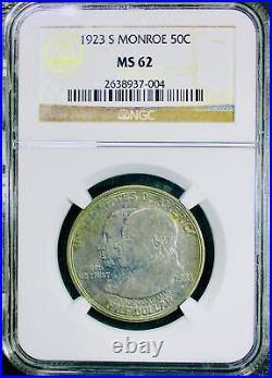 1923-S Monroe Doctrine Silver Commemorative Half Dollar NGC MS-62