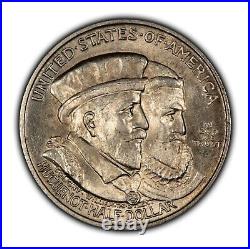 1924 50c Huguenot Commemorative Silver Half Dollar Luster SKU-C1192