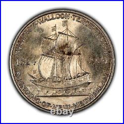 1924 50c Huguenot Commemorative Silver Half Dollar Luster SKU-C1192