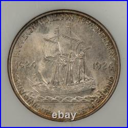 1924 50c Huguenot Commemorative Silver Half Dollar NGC MS 64 SKU-C1359