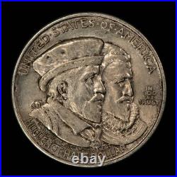1924 50c Huguenot Tercentenary Commemorative Silver Half Dollar Luster C1347