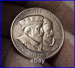 1924 Authentic Huguenot Silver Commemorative Half Dollar Coin VERY DETAILED