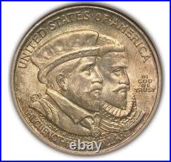 1924 HUGUENOT ANACS MS64 Alpha-Numeric Looks GEM Exquisite GOLD TONER