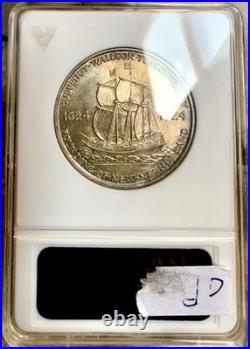 1924 HUGUENOT ANACS MS64 Alpha-Numeric Looks GEM Exquisite GOLD TONER