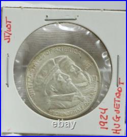 1924 Huguenot Commemorative Half Dollar 50c Unc