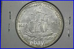 1924 Huguenot Commemorative Half Dollar, AU