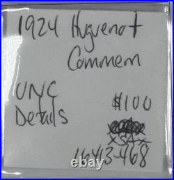 1924 Huguenot Commemorative Half Dollar Uncirculated Details
