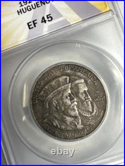 1924 Huguenot Commemorative Silver Half Dollar 50c Coin ANACS Graded EF-45.50 1924 Huguenot Commemorative Silver Half Dollar 50c Coin ANACS Graded EF-45.50