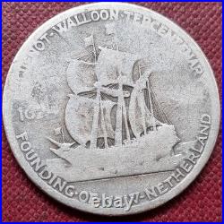 1924 Huguenot Half Dollar Commemorative 50c Silver Coin Circulated LOWBALL 96821