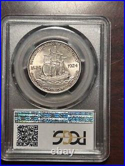 1924 Huguenot MS64 Commemorative Silver Half Dollar PCGS Certified