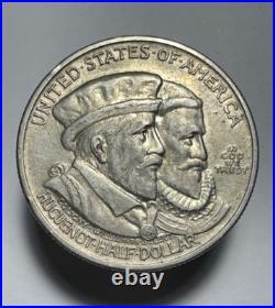 1924 Huguenot Silver Commemorative Half Dollar -0844