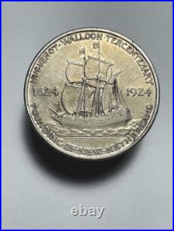1924 Huguenot Silver Commemorative Half Dollar -0844