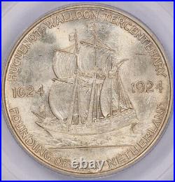 1924 Huguenot Silver Commemorative Half Dollar PCGS MS-64 CAC- Mint State 64 CAC