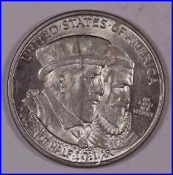 1924 Huguenot Silver Commemorative Half Dollar Raw Unc