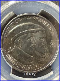 1924 Huguenot-Walloon 50C PCGS Genuine UNC Details Commemorative Silver Half 1924 Huguenot-Walloon 50C PCGS Genuine UNC Details Commemorative Silver Half