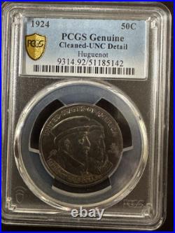 1924 Huguenot-Walloon 50C PCGS Genuine UNC Details Commemorative Silver Half 1924 Huguenot-Walloon 50C PCGS Genuine UNC Details Commemorative Silver Half