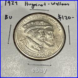 1924 Huguenot Walloon Commemorative Silver Half Dollar 50C Coin Great BU Detail 1924 Huguenot Walloon Commemorative Silver Half Dollar 50C Coin Great BU Detail