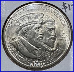 1924 Huguenot Walloon Commemorative Silver Half Dollar 50C Coin Great BU Detail 1924 Huguenot Walloon Commemorative Silver Half Dollar 50C Coin Great BU Detail