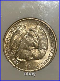 1924 Huguenot Walloon Silver Half Dollar NGC MS65