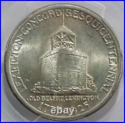 1925 $1 Lexington Commemorative Half Dollar PCGS MS 65 lustrous