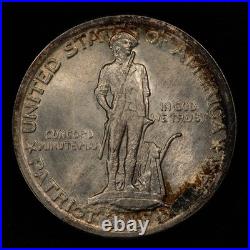 1925 50c Lexington Commemorative Silver Half Dollar PQ BU Colorful C1286