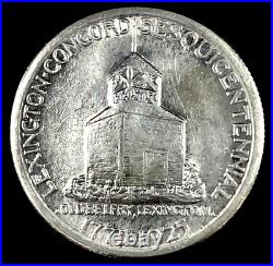 1925 50c Lexington-Concord Cesquicenten Commemorative Silver Half Dollar #2