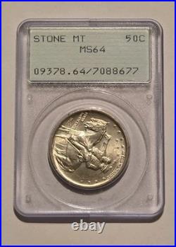 1925 50c Stone Mountain PCGS MS64 In 1st Generation Rattler Holder
