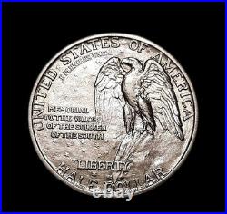 1925 AU Stone Mountain 90% Silver Half Dollar ACTUAL COIN SEEN Extreme Detail