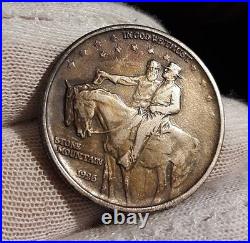1925 Authentic PATINA STONE MOUNTAIN 50c Silver Half Dollar Coin 12.5 Grams