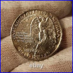 1925 Authentic STONE MOUNTAIN 50c Silver Half Dollar Coin weighs 12.5 Grams