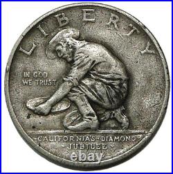 1925 California Diamond Jubilee Commemorative Half Dollar Choice AU