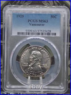 1925 Commemorative FORT VANCOUVER Half Dollar 50c PCGS MS63 #556 BU ECC&C, Inc