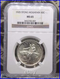 1925 Commemorative STONE MOUNTAIN Half Dollar 50c NGC MS65 #004 Gem ECC&C, Inc