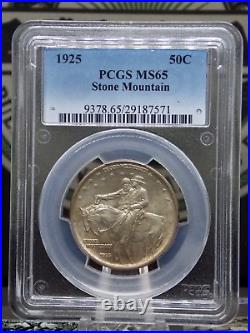 1925 Commemorative STONE MOUNTAIN Silver Half Dollar 50c PCGS MS65 #571 BU Unc