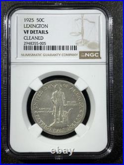 1925 Lexington Commemorative Half Dollar 50C NGC VF Details Silver 90%