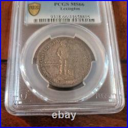 1925 Lexington Commemorative Half Dollar PCGS MS 66 Beautiful Coin No Marks