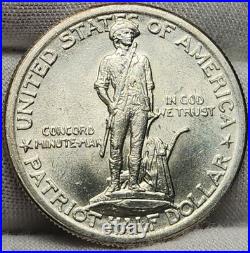 1925 Lexington Concord Commemorative Silver Half Dollar, Uncirculated, CH-Lex 1925 Lexington Concord Commemorative Silver Half Dollar, Uncirculated, CH-Lex