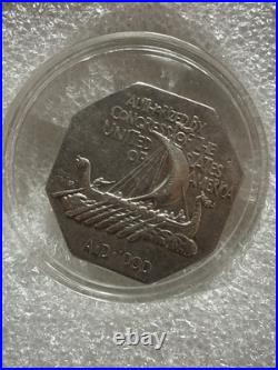 1925 Norse-American Centennial Silver Commemorative Medal Thick 4893