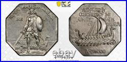 1925 Norse Silver Commemorative Medal-Thick-PCGS Uncirculated Detail