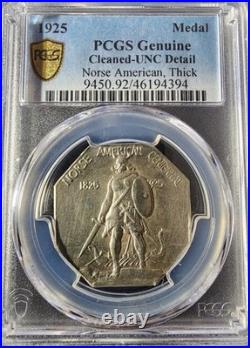 1925 Norse Silver Commemorative Medal-Thick-PCGS Uncirculated Detail