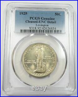 1925-P PCGS UNC Detail Lexington Half Dollar 50c US Coin Item #30210B