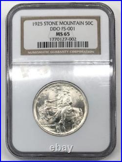 1925 P Stone Mountain Half Dollar NGC MS-65 FS-101 Doubled Die Obverse (DDO)