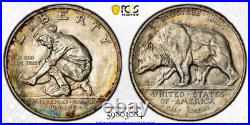 1925-S California California Half Dollar PCGS UNC Detail Beautiful Tone