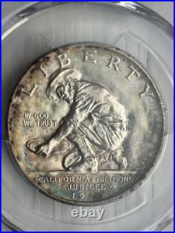 1925-S California California Half Dollar PCGS UNC Detail Beautiful Tone
