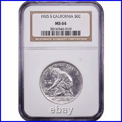 1925-S California Commemorative Half Dollar (50c) NGC MS64