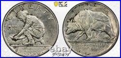 1925-S California Diamond Jubilee 50C Silver Commem Half PCGS Cleaned UNC