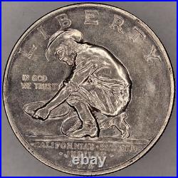 1925-S California Diamond Jubilee Commemorative Silver Half Dollar 50C Beauty