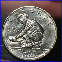 1925-S California Jubilee Commemoratie Half Dollar Cleaned