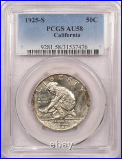 1925-S California Jubilee Half Dollar 50C, PCGS AU58 About Uncirculated, Toned